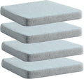 Chair Cushion for Dining Chairs with Ties 4 Pack Non Slip Memory Foam Kitchen Room Chair Pads for Outdoor Patio Furniture17x16 Inch, Light Gray-Ruum Studio Home
