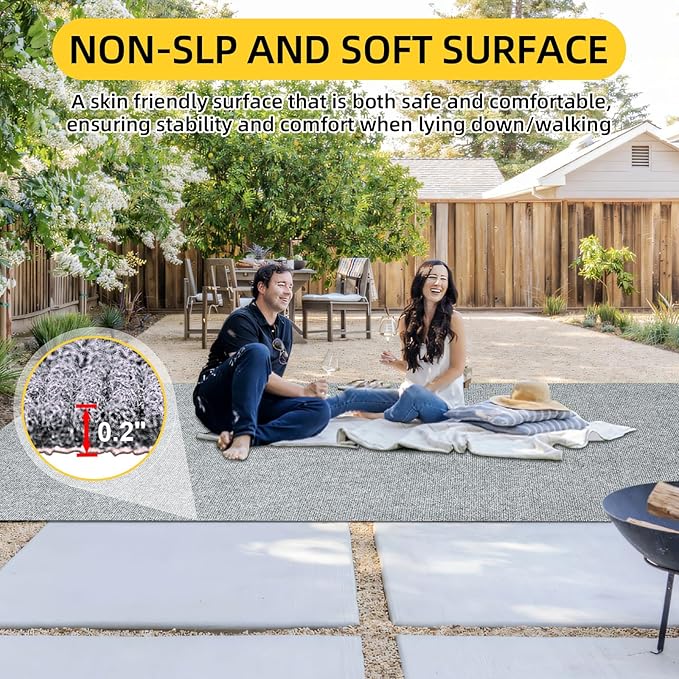 Marine Carpet,5 FT x 15 FT Smoke Gray Indoor Outdoor Carpet 0.2" Thick Boat Carpet with Water-Proof TPE Backing, Non-Slide Outdoor Marine Carpet Roll for Home, Patio, Porch, Deck-Ruum Studio Home