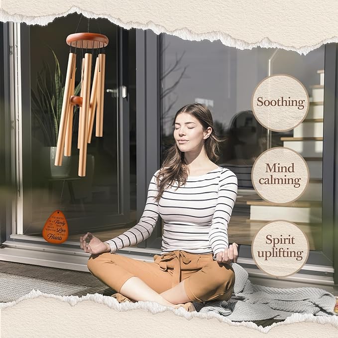 25th Wedding Anniversary Wind Chime, Happy 25th Anniversary Romantic Gifts for Couple, Parents, Wife, Husband, Friends, Sliver Anniversary's Keepsake Gifts Ideas-Large 36''-Ruum Studio Home