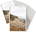 Haus and Hues 11x17 White Oak Wood Picture Frames Set of 15 - Premium Bulk Picture Frames 11x17 Bundle - Elegant Gallery Wall Frame Set for Posters, Art Display - Ideal for Wall Decor in Home & Office-Ruum Studio Home