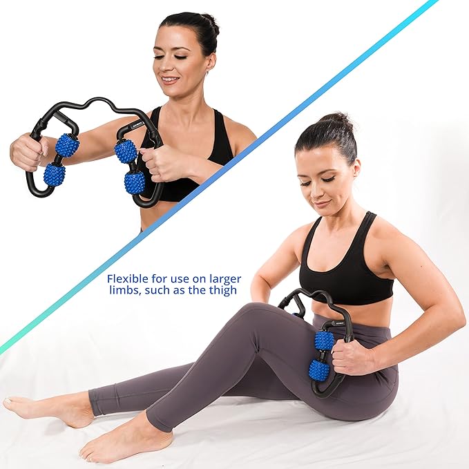 Body Back Trigger Point Pressure Roller Massager for Forearm, Elbow, Hand, Arm, and Leg. Deep Tissue Handheld Self Massager for Tennis Elbow, Golfers, Athletes Myofascial Release-Ruum Studio Home