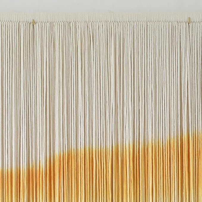 Flber Macrame Wall Hanging Extra Large Dip-Dyed Coastal Tapestry Boho Wall Decor for Living Room Bedroom Above Couch 57" W x 35" L-Ruum Studio Home