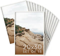 Haus and Hues 20x30 White Oak Wood Picture Frames Set of 15 - Premium Bulk Picture Frames 20x30 Bundle - Elegant Gallery Wall Frame Set for Posters, Art Display - Ideal for Wall Decor in Home & Office-Ruum Studio Home