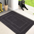 PURRUGS Dirt Trapping Door Mat 20" x 31.5", Non-Slip/Skid Machine Washable Entryway Rug, Dog Doormat, Super Absorbent Welcome Mat for Muddy Wet Shoes and Paws, Charcoal-Ruum Studio Home