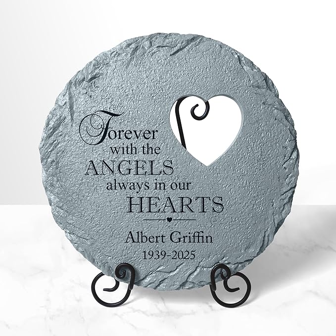 Let's Make Memories Personalized Always in Our Hearts Memorial Garden Stone - Sympathy Marker-Ruum Studio Home