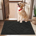 COSY HOMEER-Door-Mat-Non-Slip-Entryway-Rug 24”x36” Absorbent Welcome Mats Washable Dirt Trapper Door Mat Entrance Floor Mats for Front Back Doormats and Wet Shoes,Black-Ruum Studio Home