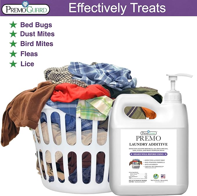 Premo Guard Bed Bug, Mite & Lice Laundry Detergent Additive 64 oz – Child & Pet Friendly – Stain & Odor Free – Best Natural Non-Toxin Treatment-Ruum Studio Home
