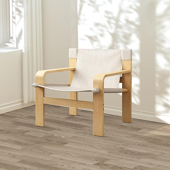 Mid-Century Accent Chair with Wide Armrest & Solid Wood Frame, Detachable and Washable Armchair, Modern Living Room Reading Chairs for Bedroom Sunroom Bedroom Balcony-Ruum Studio Home