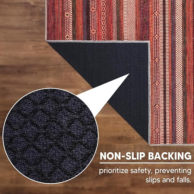 Keen Home Design 2x7 Rug - Machine Washable Runner Rug with Non-Slip Backing, Ideal for Hallway, Entryway, Kitchen, Laundry Room - Vintage, Easy Clean, Durable, Low Pile Rug - (2'6" x 7')-Ruum Studio Home