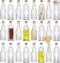 24 pcs Small Mini Clear Vintage Glass Bottles with Corks, Small Bud Vases, Decorative, Potion Bottles, 1.6oz for Party Wedding DIY Decoration/ Sand Art Bottles/Spell Jars/Message In a Bottle Kit-Ruum Studio Home