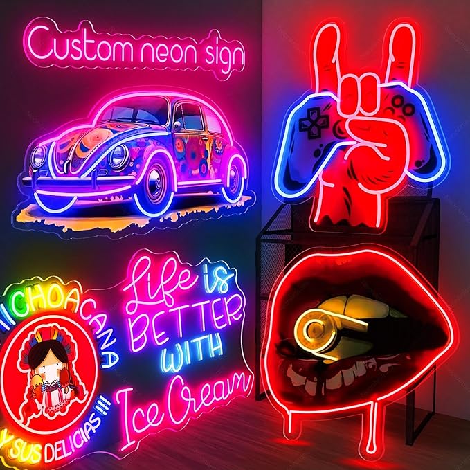 Custom UV Printed Logo Neon Sign - Personalized Business LED Name Light for Salon, Shop, Bar, Office, Nails, Beauty Studio Wall Decor Grand Opening-Ruum Studio Home