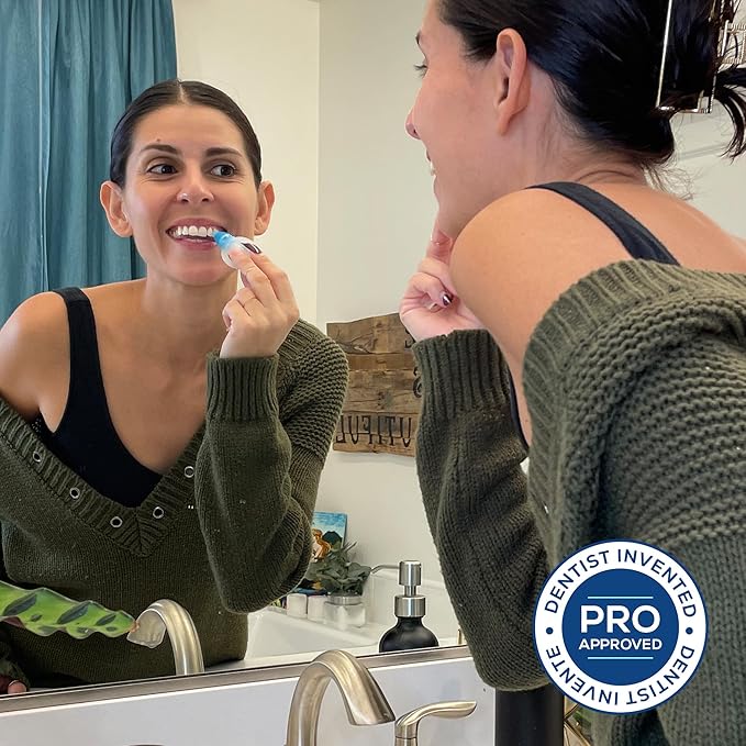 GLO Science Teeth Whitening Gel – 6% Hydrogen Peroxide – Clinically Proven, Fast & Safe for Sensitive Teeth – Includes 10 Gel Vials & 1 Lip Care-Ruum Studio Home