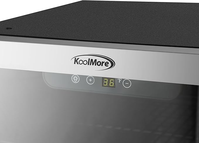 KoolMore 18 in. 3.2 Cu. Ft. Beverage Refrigerator Merchandiser with Stainless Steel Trim and Touch Panel For Soda, Beer or Wine Perfect for Use in a Commercial or Home Setting, ETL Listed (KM-BR32SS)-Ruum Studio Home