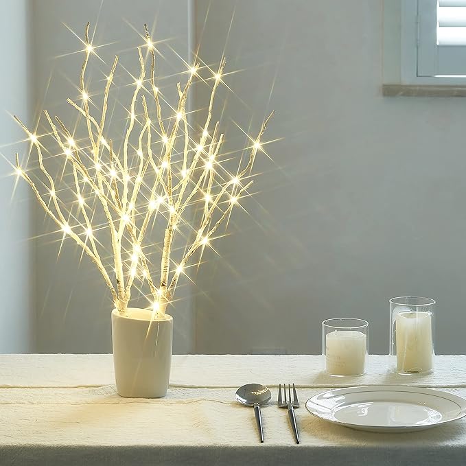 Birchlitland Lighted Birch Branches with Timer Battery Operated 18IN 70L Warm White LED Fairy Lights, Artificial Decorative Branch Lights for Home and Holiday Decoration Indoor Outdoor-Ruum Studio Home