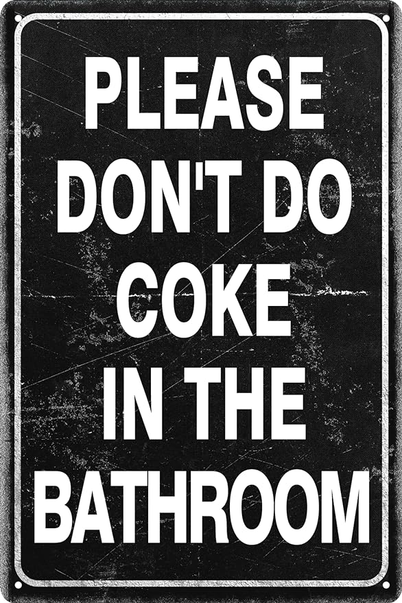 Vintage Tin Sign Retro Metal Funny Bathroom Signs for Home Decor Stylish Wall Art Plaques Gift for Bathroom Kitchen and Gothic Wall Decor in Every Room 12x8 in-Ruum Studio Home