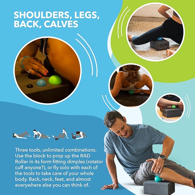 RAD Point Release Kit / 5-in-1 Massage Tool Kit with Block, Massage Balls and Peanut Roller for Self Massage, Mobility and Recovery-Ruum Studio Home