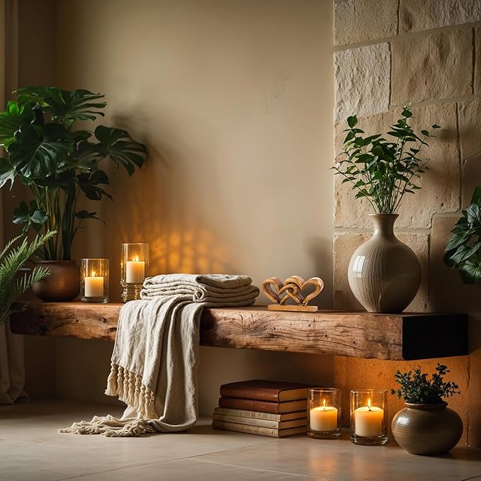 Decozen Gifts for Mom - Wooden Heart Sculpture - Mother's Day Birthday Gifts, Home, Office, Living Room, Shelf, Fireplace, Farmhouse, Tabletop, Boho and Mantle Decor - Mothers Day Decorations-Ruum Studio Home