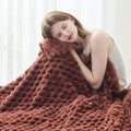 NEWCOSPLAY Super Soft Throw Blanket Coffee Premium Silky Flannel Fleece 3D Clouds Stylish Jacquard Lightweight Bed Blanket All Season Use 350GSM (Coffee, Throw(50"x60"))-Ruum Studio Home