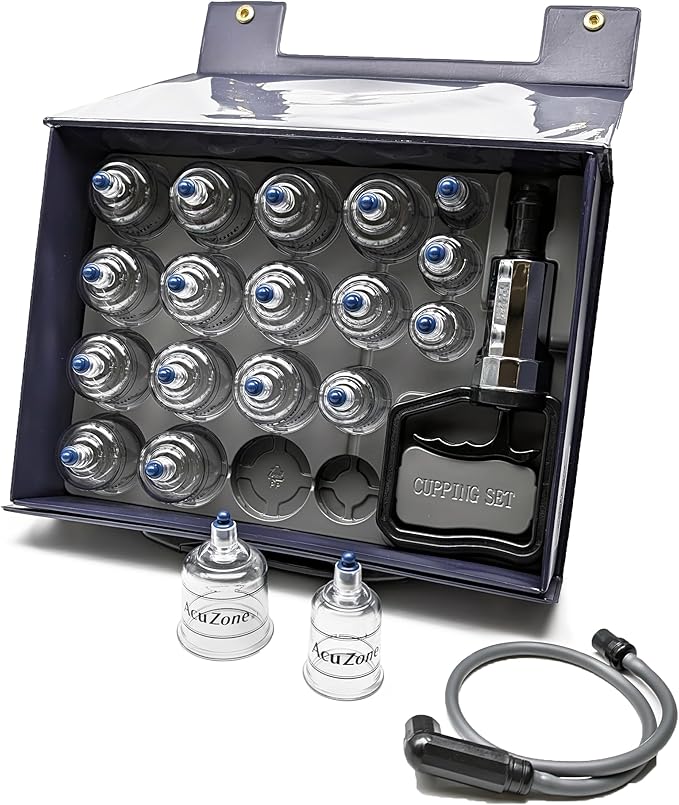 Premium 19 Pcs Plastic Cupping Set with Extension Tube-Ruum Studio Home