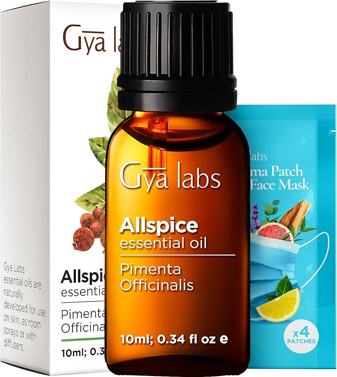 Gya Labs Allspice Essential Oil for Diffuser & Skin - 0.34 Fl Oz - 100% Pure Natural Allspice Oil for Skin, Homemade Items & Candle Making Scent-Ruum Studio Home