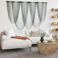 IOWER Large Macrame Wall Hanging Dip-Dyed Macrame Wall Decor Boho Wall Decor Craftsmanship Fiber Art 57" W x 41" L-Ruum Studio Home