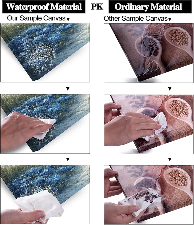 LASMOND Romantic Beach Wall Art for Living Room Blue Sea Turtle Lovers Canvas Painting Prints Ocean Sandy Romance Flowers Large Bedroom Office Decor Artwork (58x28 Inches)-Ruum Studio Home