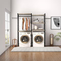 Double Row Over Washer and Dryer Storage Shelves, Laundry Room Organization and Storage, Heavy Duty Laundry Room Shelves, with Adjustable Height, 5-Tier-Ruum Studio Home