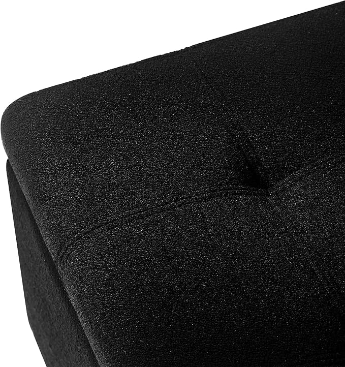 Joveco Storage Ottoman Bench, 51" Rectangle Long Bench, for Bedroom, End Foot of Bed, Living Room, Entryway, Line Black-Ruum Studio Home