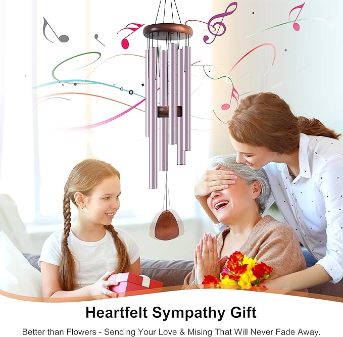 Large Aluminium Wind Chimes 37 Inches to Create a Zen Atmosphere Suitable for Outdoor, Garden, Patio Decoration. Classic Wind Chimes with Wind Catcher Suitable as A Gift for Unisex(Purple)-Ruum Studio Home