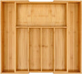 VaeFae Premium Bamboo Drawer Organizer, Expandable Silverware Drawer Organizer, Cutlery Tray with Dividers for Kitchen Utensils (Natural, Large)-Ruum Studio Home