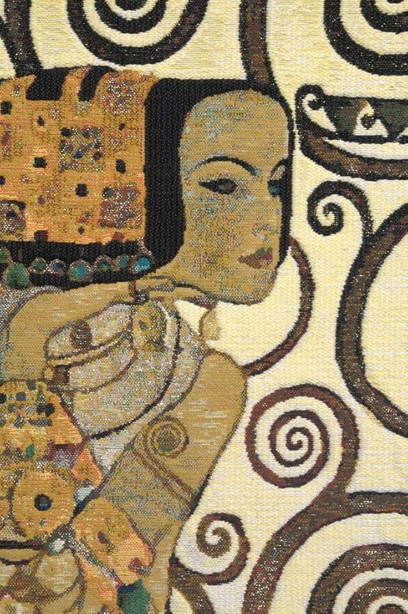 C Charlotte Home Furnishings Inc Lebensbaum Expectations Cushion Cover | Pure Cotton Decorative Cushion Case | Cushion Cover for Indoor Use | 17x17 Inch Cushion Cover for Living Room I By Gustav Klimt-Ruum Studio Home