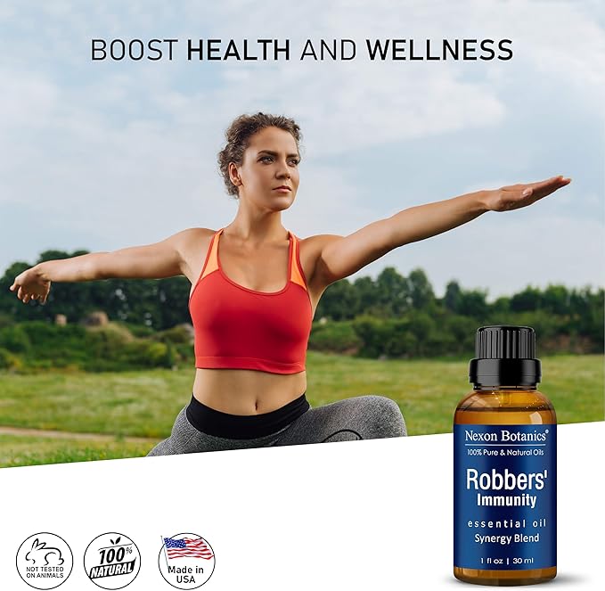 Robbers' Immunity Essential Oil Blend 30 ml - Immune Boost Aromatherapy for Diffusers - Natural Shield Against Impurities - Nexon Botanics-Ruum Studio Home