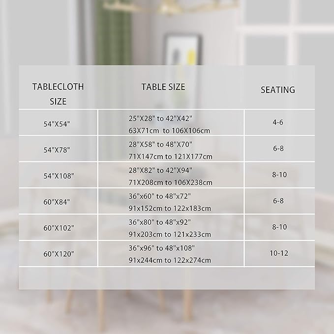 sancua Rectangle Tablecloth - 90 x 156 Inch - Water Resistant Spill Proof Washable Polyester Table Cloth, Decorative Fabric Table Cover for Dining Tables, Buffet Parties and Camping, Beige-Ruum Studio Home