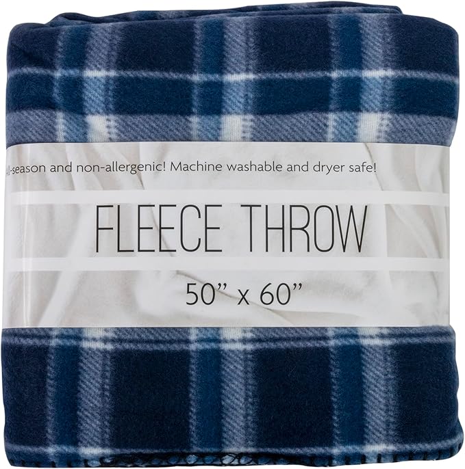 50x60 Throw Blankets, Plaid Fleece Throw Blankets for Bedroom, Couch, Livingroom, Chair, Pets, Outdoors-Ruum Studio Home