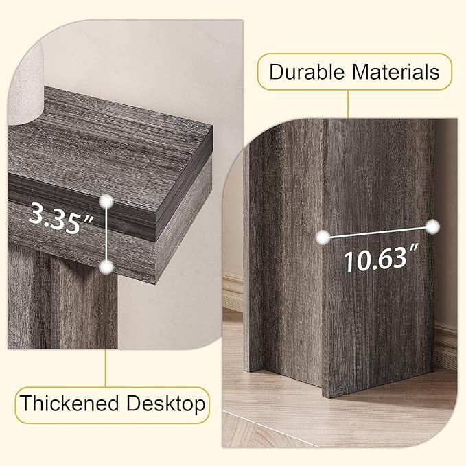 55Inch Farmhouse Console Table,Wooden Rectangular Sofa Table Behind The Couch,Entryway Console Table with Storage for Living Room, Hallway,Entrance (Grey)-Ruum Studio Home