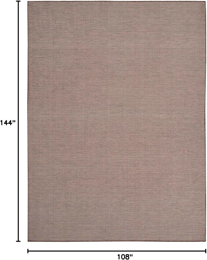 Nourison Positano Indoor-Outdoor Natural 9' x 12' Area Rug, Easy Cleaning, Non Shedding, Bed Room, Living Room, Dining Room, Backyard, Deck, Patio (9x12)-Ruum Studio Home