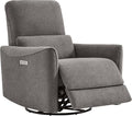 CHITA Power Recliner Chair Swivel Glider, FSC Certified Fabric Living Room Reclining Sofa Chair with Lumbar Support, Metal Grey-Ruum Studio Home