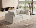 78.9" Loveseat Sofa, Cloud Boneless Couches for Living Room, Modern Modular Sectional Sofa, Oversized, Warm White-Ruum Studio Home