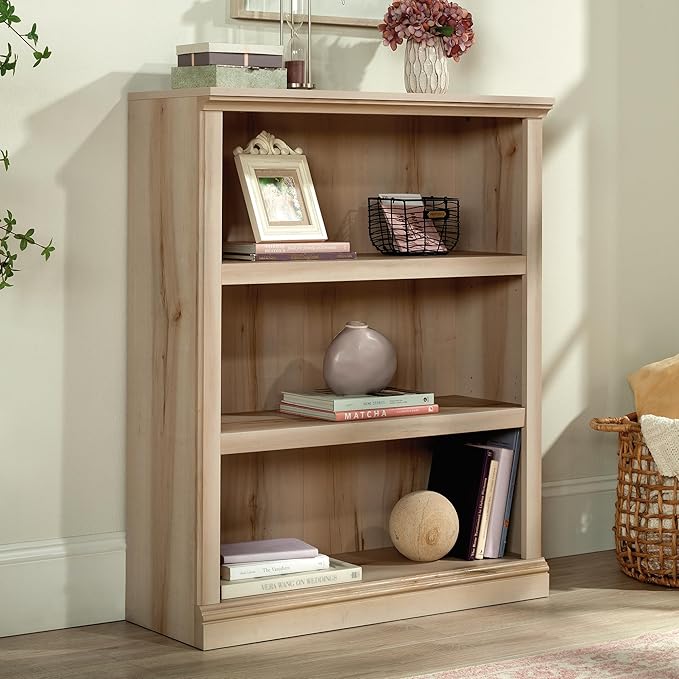 Sauder Miscellaneous Storage 3-Shelf Display Bookcase, Pacific Maple Finish-Ruum Studio Home