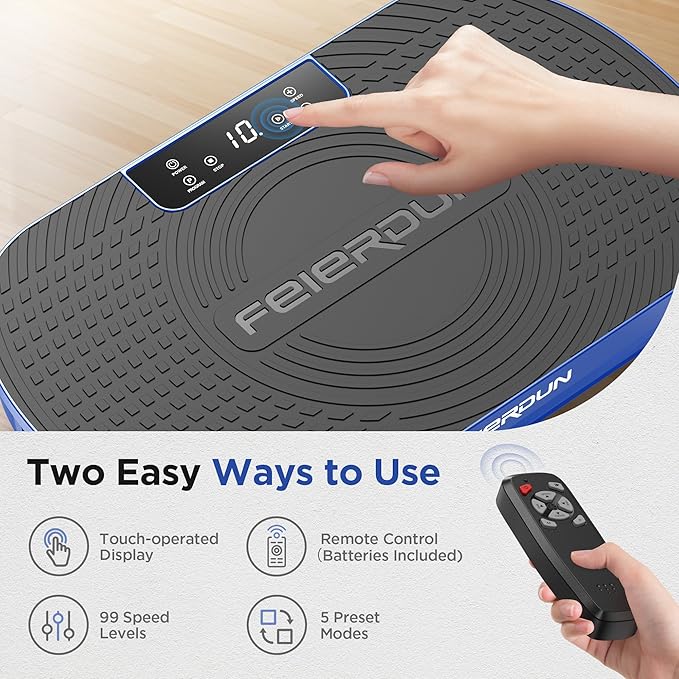 FEIERDUN Vibration Plate Exercise Machine, Vibration Plate for Lymphatic Drainage, Power Plate Vibration Platform for Weight Loss, Toning & Wellness-Ruum Studio Home
