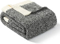 Snuggle Sac Heather Black Throw Blanket for Couch, Reversible Super Soft Micorfiber Blankets Dupes Warm Cozy Knit Fuzzy Plush Throws for Sofa, Bed, Heather Black, 50x60 inches-Ruum Studio Home