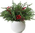 24 Pcs Christmas Norfolk Pine Stems, Realistic DIY Artificial Pine Branches for Christmas Decorations-Ruum Studio Home