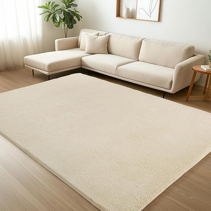 Sour Lemon 8x10 Area Rugs for Living Room, Soft Large Area Rug Fluffy Rugs for Bedroom，Machine Washable Area Rug Non Slip Carpet Rug for Living Room Playroom Kids Room Home Decor-Ruum Studio Home