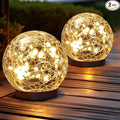Solar Globe Lights Outdoor Waterproof-Solar Balls for Garden-Cracked Glass Ball Outdoor-Solar Orbs for Outside-Outdoor Decorations for Patio and Yard Lawn Backyard Decor-Ruum Studio Home