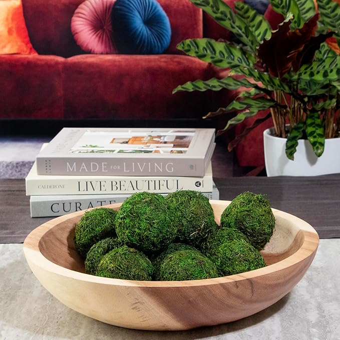 ANDALUCA Decorative Green Moss Balls Bowl Filler Orbs (Pure Moss)-Ruum Studio Home