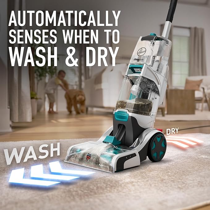 Hoover Smartwash Automatic Carpet Cleaner Machine, FH52000, Turquoise-Ruum Studio Home