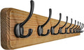 Dseap Coat Rack Wall: 38-1/4" Long, Patented, Heavy-Duty, 10-Double-Hooks Wooden Wall Mounted Coat Rack Coat Hanger Hook Rail for Winter Coats Hat Jacket Clothing, Weathered Brown-Ruum Studio Home