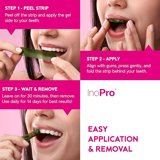 Teeth Whitening Strips 21 Treatments Kit - Teeth Whitener, Peroxide Free, Enamel Safe Green Whitestrips, Deep Stains Removal - Instant Teeth Whitening Without The Harm (42 Strips)-Ruum Studio Home