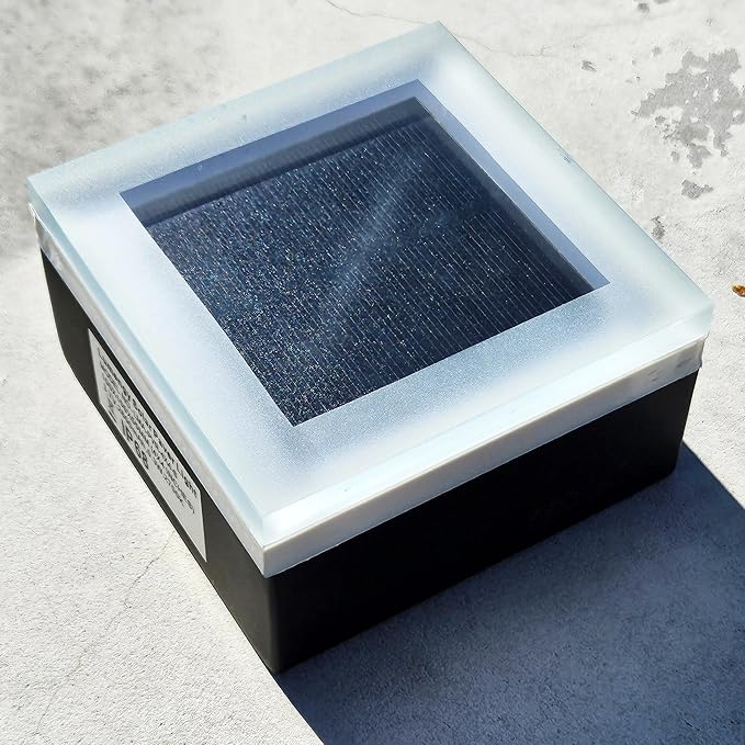 LUMENGY Solar Paver Light 4×4 inch (3.93 X 3.93), Up To 12 Hours Continues Lighting, Stainless Steel, Glare-Free Lighting For Driveways & Garden, 2700K Warm White, Waterproof & Drive-Over Rated. Ver 2-Ruum Studio Home