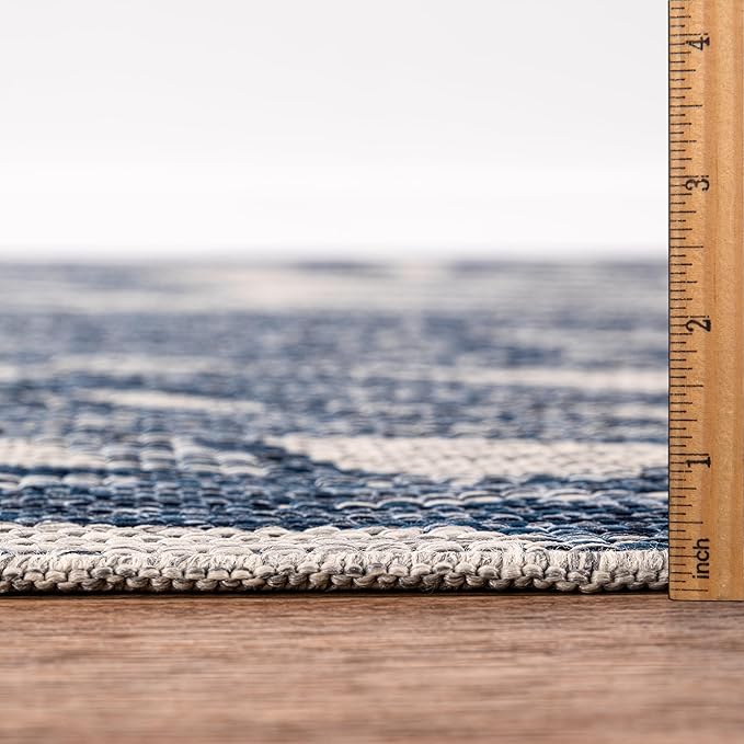 Keen Home Design Terrace Outdoor Area Rug - 6x9 Washable Indoor/Outdoor Rug for Patio, Kitchen, Balcony, Beach, Garden, Deck and Porch, Size: 6'x8'10"-Ruum Studio Home